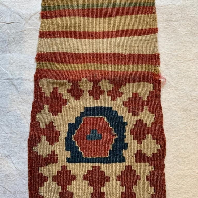 Diminutive antique Kurdish bag
19 cm x 37 cm
lovely soft palette and patina                     