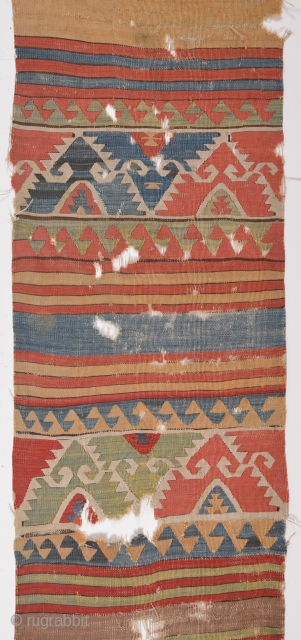 18th Century Central Anatolian Kilim size 73x290 cm                         