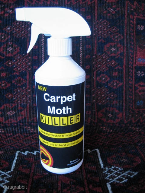   
A new water based moth killer specifically formulated for use on oriental rugs and carpets. 
As a life-long rug dealer, I have spent the last thirty plus year’s bravely battling  ...
