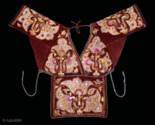 Women Blouse Backless(Choli) From Himachal Pradesh,Chamba India.C.1900.(DSL05340).                          