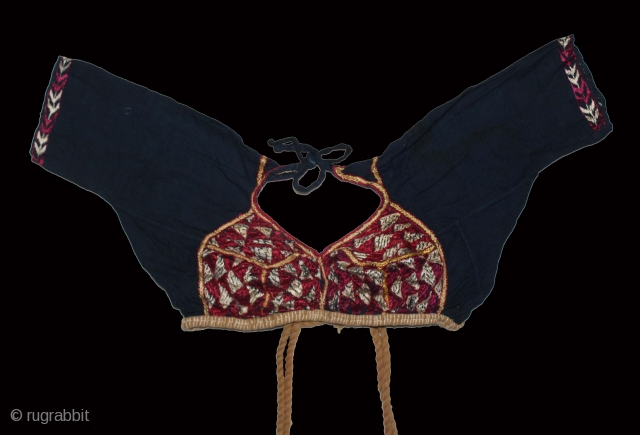 Child Backless(Choli) From Himachal Pradesh,Chamba India.C.1900.(DSL02240).                           