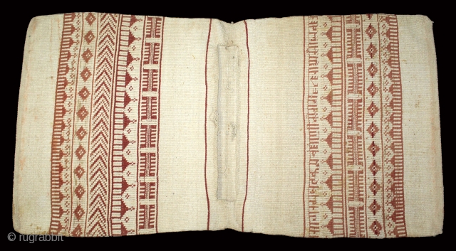 Donkey Trapping Bag From Kutch Gujarat,India.C.1900.Used for Carrying the Salt in White Rann Of Kutch.Its size is 65cm X 123cm.(DSL02830).             