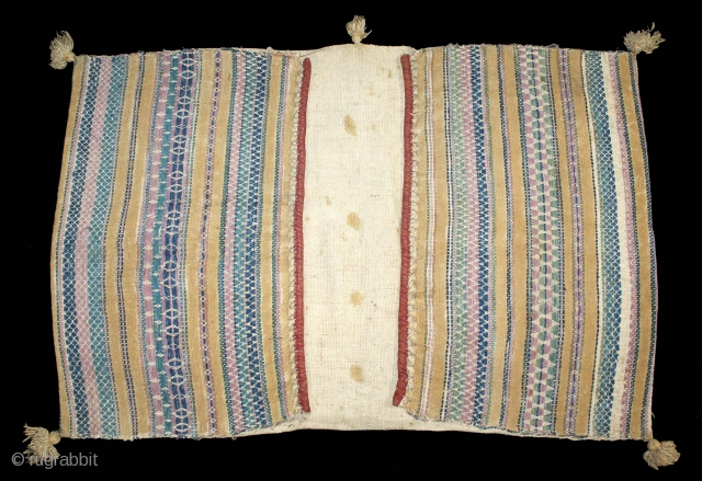 Donkey Trapping Bag From Kutch Gujarat,India.C.1900.Used for Carrying the Salt in White Rann Of Kutch.Its size is 66cm x 102cm.(DSL03610).             