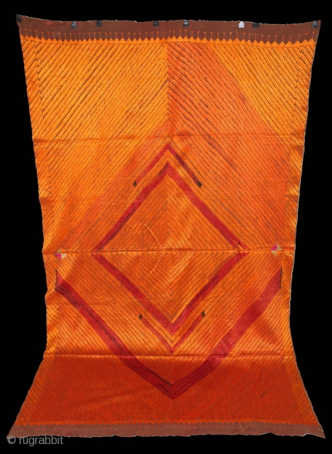 Phulkari from East (India) Punjab India Called As Bagh.Rare Design.Extremely Fine Phulkari.(DSL01800)                     