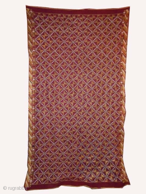 Vintage Phulkari from East India Punjab Called As Barfi Design.Very Rare kind of Phulkari Good Condition.(DSE00240)                 