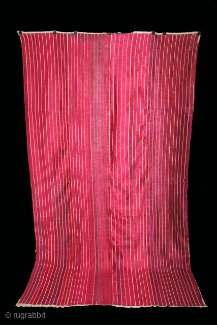 Thirma Phulkari From West(Pakistan)Punjab India Called As Thirma Bagh.C.1900.Floss Silk on Hand Spun Cotton khaddar Cloth. Its size is 138cm x 244cm.(DSC05630).           