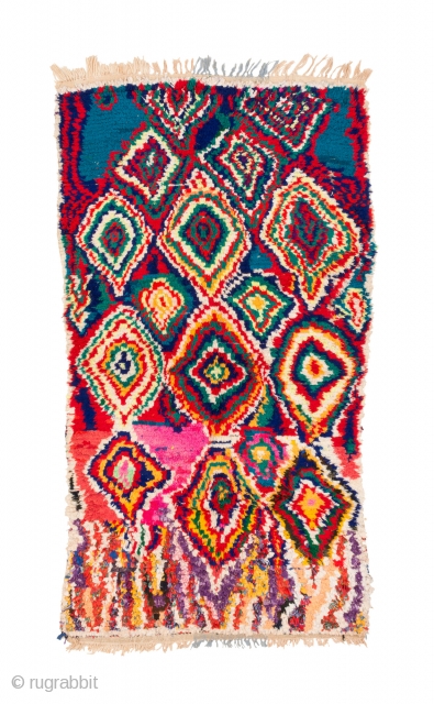 tm 2081, pile rug from the Azilal region, central High Atlas, Morocco, 1990/2000, 180 x 100 cm (6' x 3' 4''). www.berber-arts.com           