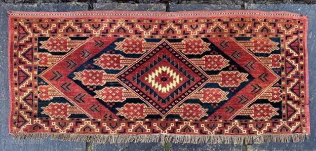Early 20th century Ersari torba with pleasing design
1.20m by 0.51m

Contact gene@heritage-antique-rugs.com for more pics, price etc.                 