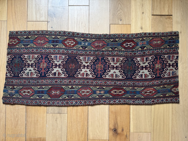 South Caucasian mafrash panel with good saturated colours. Great condition, would benefit from a deep clean.
1.02m by0.45m
Contact gene@heritage-antique-rugs.com for more pics, price etc.