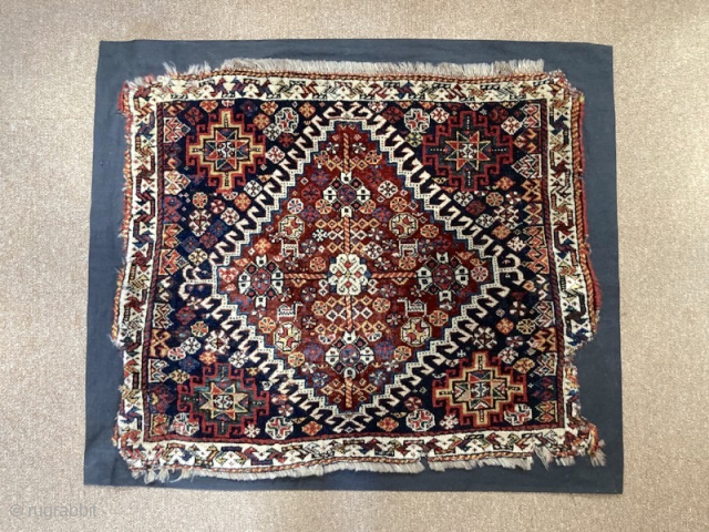 Late 19th century silk-wefted Quashgai bag face, mounted
0.58m 0.66m
Contact gene@heritage-antique-rugs.com for more pics, price etc.                  