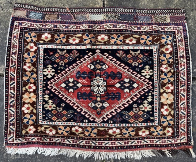 Early 20thcentury Afshar(?)bagface, unusual colour palette
0.66m by 0.84m
Contact gene@heritage-antique-rugs.com for more pics, price etc.
Visit www.heritage-antique-rugs.com to view similar items for sale
