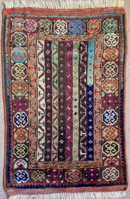 19th century Kirsehir yastic
A few small repairs, kelim ends restored
80cm by 55cm
Visit www.heritage-antique-rugs.com for more images and price or email me at gene@heritage-antique-rugs.com          