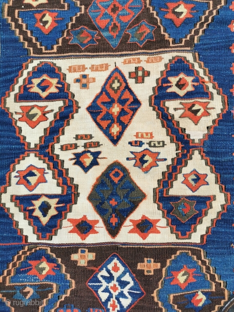 Late 19th century Aksaray kelim panel in good condition, strong natural dyes
112in by 29in 
Minor nick in border               