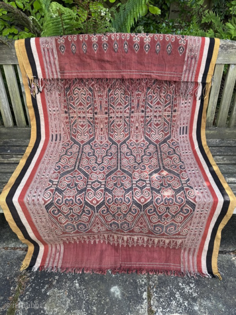 1900 to 1920's Iban pua, in excellent condition
1.88m by 1.00m
Contact gene@heritage-antique-rugs.com for more pics, price etc.                 