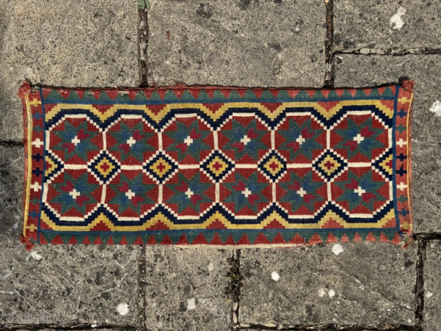 Early 19th century Scanian cushion cover, 0.95m by 0.39m
Simple strong graphic, primary colours.
Contact gene@heritage-antique-rugs.com for more pics, price etc
WhatsApp +44 (0)7803341863