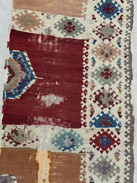 Large mounted Anatolian kelim half, early 19th century
3.60m by 1.20m

Contact gene@heritage-antique-rugs.com for more pics, price etc 
WhatsApp +44 (0)7803341863

              