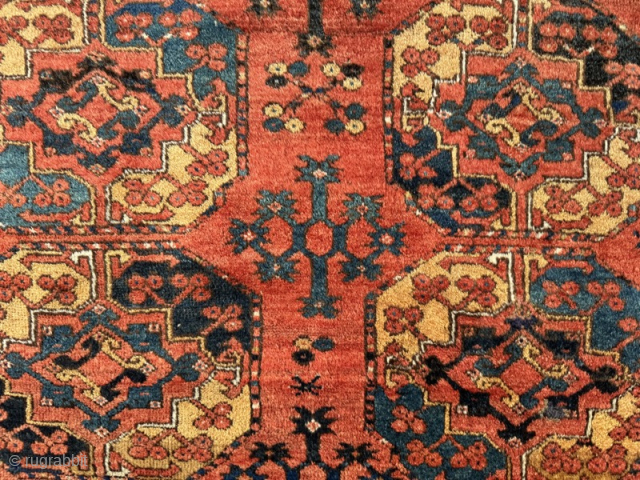 19th century Ersari carpet fragment, great colour and presence
2.08m by 1.16m 

Contact gene@heritage-antique-rugs.com for more pics, price etc 
WhatsApp +44 (0)7803341863
            