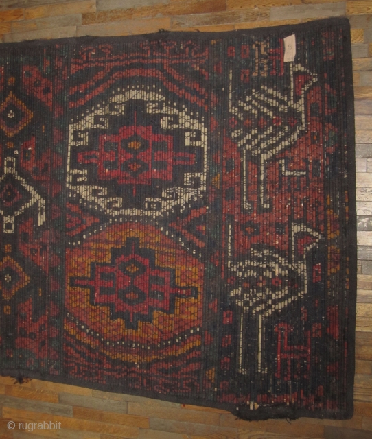 Reed Screen...Kurdistan ....circa 1900 ...vegetal dyes...wood slates , wool and black goat hair....5'4" x 18'5"....complete and in good condition ( needs a good wash )        