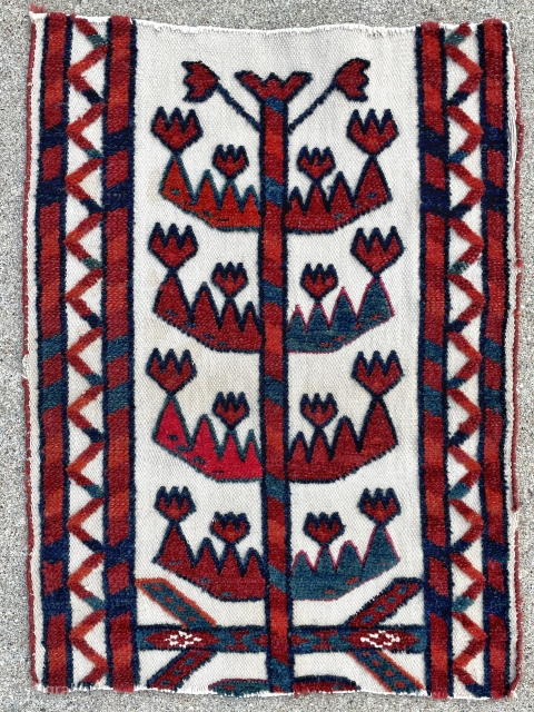 19th century turkmen tentband fragment, likely Yomut. 11" x 1'3"                       