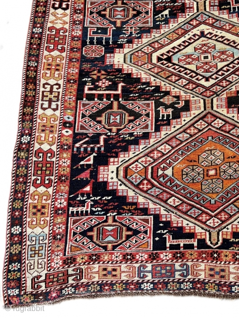 Antique Shirvan rug. Really charming piece. 
3'9" x 5'1"                        