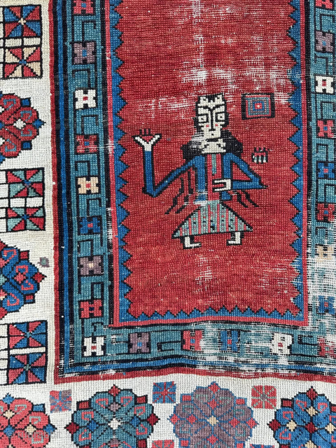 Early 19th century Armenian Talish rug with different figures throughout the field.

8'0" x 3'3" or 242 x 99cm

Please contact me at steven.malloch@gmail.com or gerrerugs@gmail.com for purchase or questions. Cheers.    