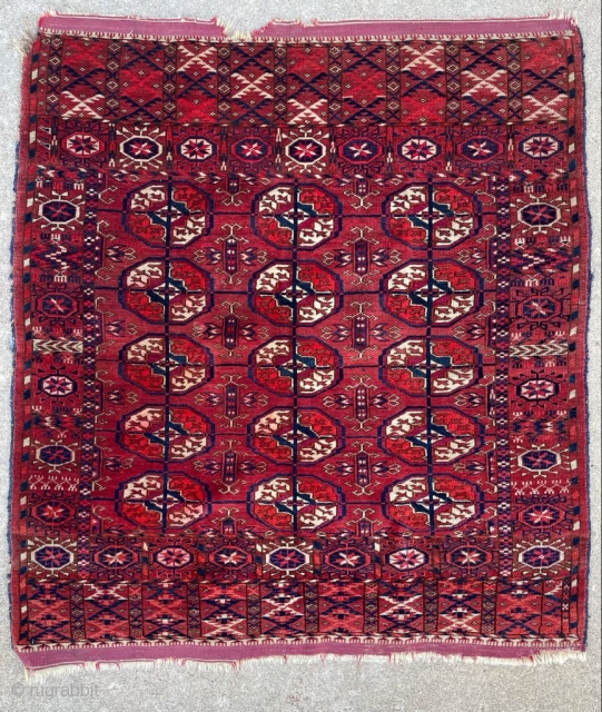 Antique Tekke wedding rug. 3'0" x 3'4". Good pile. Reasonable price.

Cheers.                      