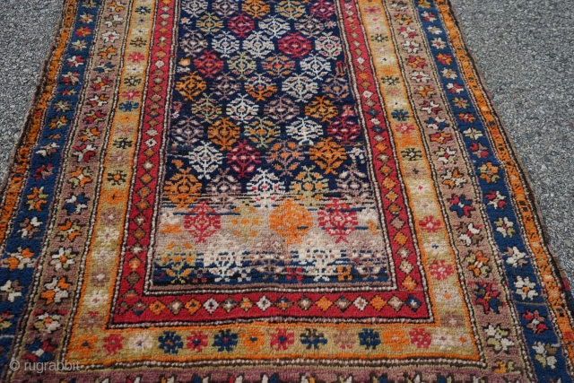 Antique Caucasian Karabagh Rug. 7ft 6in x 3ft 7in

This rug has the softest, thick pile wool.                 