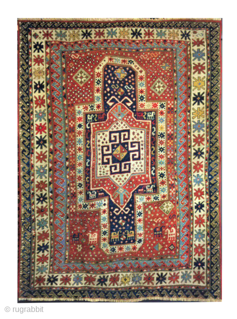 Caucasian Sewan (Sevan) Kazak Rug, MIS:210x159 CM Good Condition                        