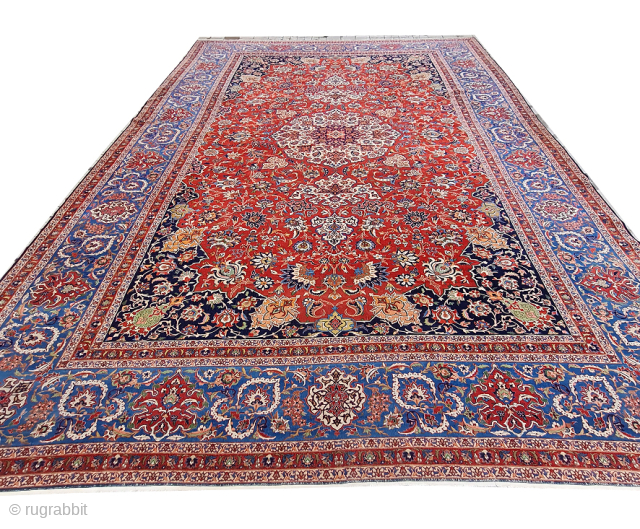 ANTIQUE PERSIAN ISFAHAN KURK  OVERSIZE 560X370 CM PLEASE ASK FOR MORE INFO                    