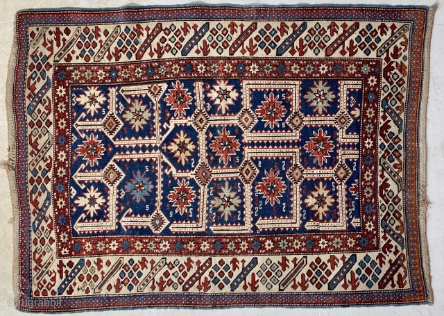 Beautiful Forkleaf Shirvan (Kuba Area). Low pile, old repair, in good condition. 
Size: 146x106                   