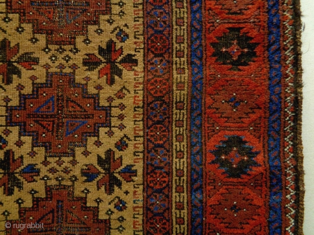 Turkish Knot Baluch
Size: 96x165cm
Natural colors, camel hair, made in period 1910                      