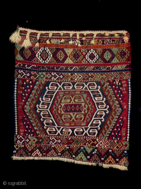 Malatya Kelim Bagface
Size: 71x76cm (2.4x2.5ft)
Natural colors, made in circa 1910/20                       