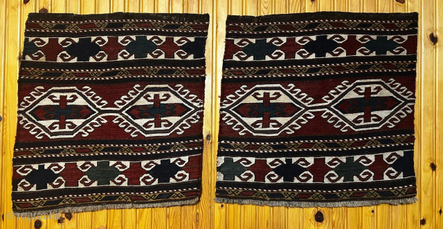 Twin Sumak
1880 year,
Natural root dye,
Flawless, Super Condition
Dimensions  W 52CM / H 51CM  - W 49CM / H 51CM
Shipping included

gunduzhali88@gmail.com            