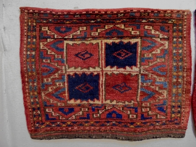 Twin Uzbekh/Kyrgyz Bagfaces
Size: 59x45cm and 60x45cm
                           