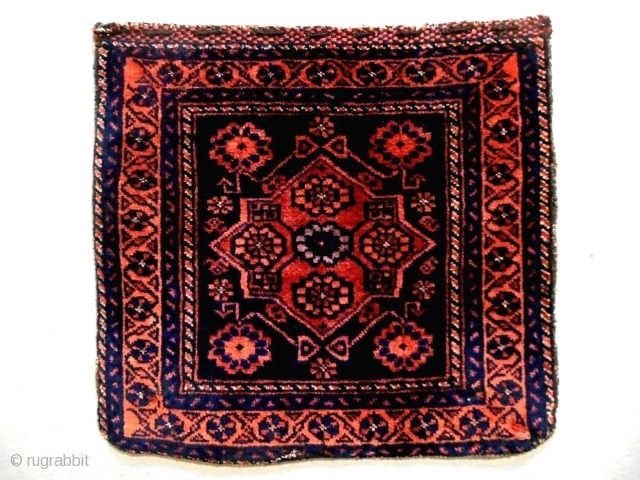 Rare Pattern Baluch Bagface
Size: 58x54cn
Made in period 1910, there are three old repairs.                    