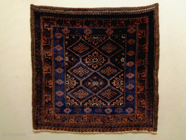 Baluch
Size: 73x72cm
Natural colors (except the red color is a little bit faded), made in circa 1910/20                 