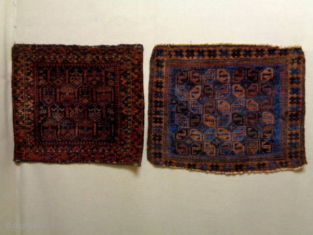 19th Century Baluch Bagfaces
Size: 60x53cm and 70x58cm
Natural colors                         