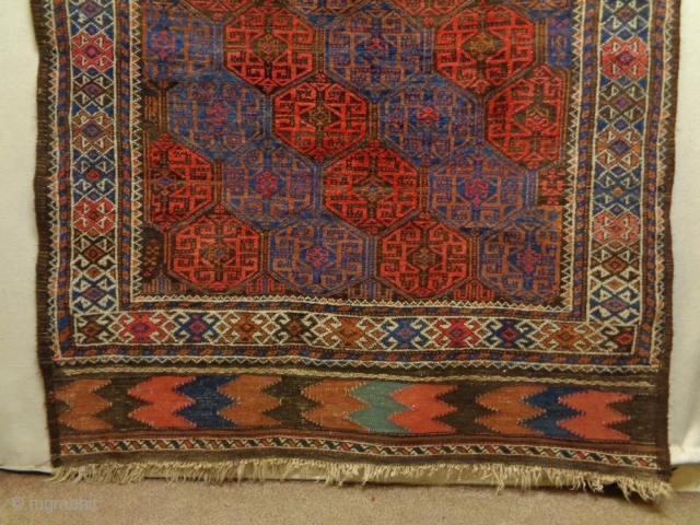 Universal Baluch 
Size: 117x210cm
Natural colors (except the red color is not natural), made in circa 1910/20.                 