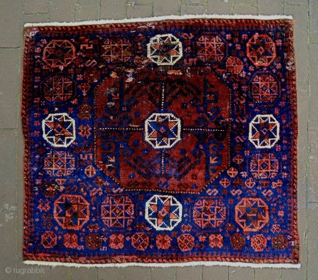 19th Century Baluch Bagface Fragment
Size: 69x60cm
Natural colors, there are old repairs                      