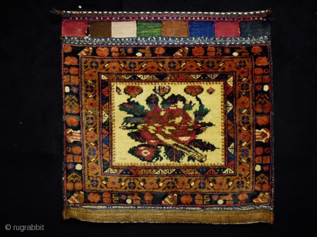Afshar Bagface
Size: 61x61cm (2.0x2.0ft)
Natural colors (except one color is faded), made in circa 1910/20.                   