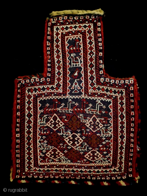 Soumakh Herki Salt Bag
Size: 44x60cm (1.5x2.0ft)
Natural colors, circa 80 years old                      