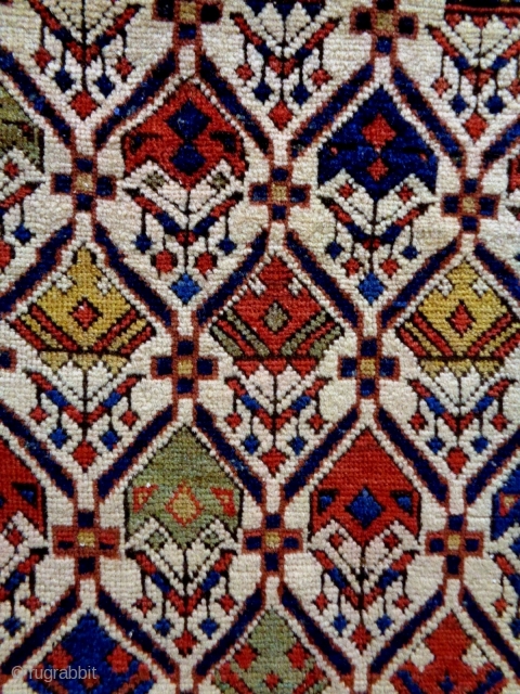 Shirwan
Size: 113x143cm (3.8x4.8ft)
Natural colors (except one of the red color is not natural), made in circa 1910/20.                