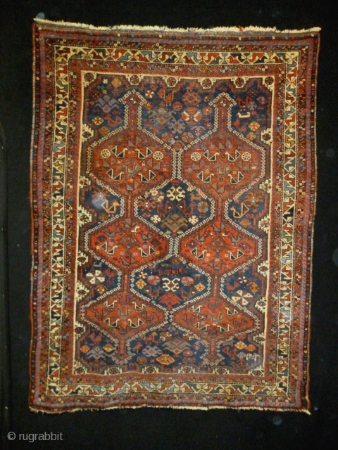 Qasqhay /Kashkuli
Size: 115x150cm (3.8x5.0ft)
Natural colors, circa 90 years old                        