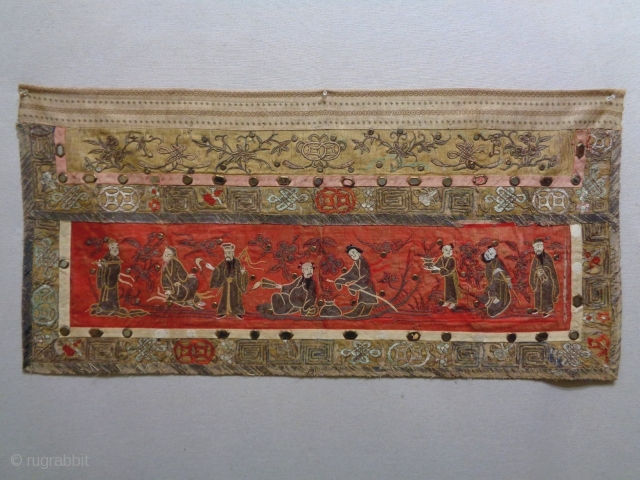 19th Century Chinese Textile
Size: 100x49cm (3.3x1.6ft)
Natural colors                          