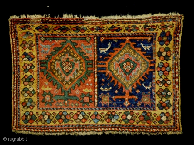 Kurd Mafrash Fragment 
Size: 88x59cm (2.7x2.0ft)
Natural colors, super wool quality, colorful, there are old repairs                  