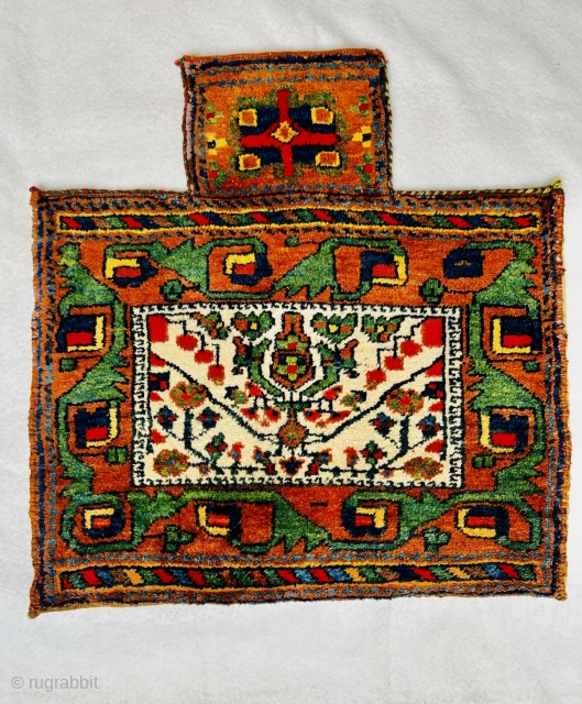 Afshar saltbag (Namakdan) circa 1900,very good condition,size 55x55cm                         