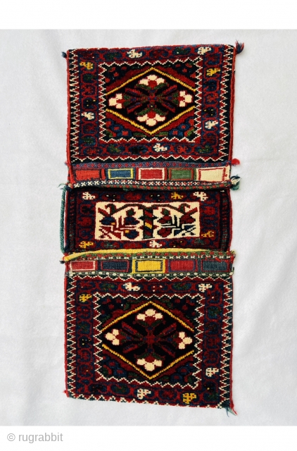 complete Luri Bakhtiyari khorjin circa 1900.all good natural colos and good condition size 85x40cm
                   