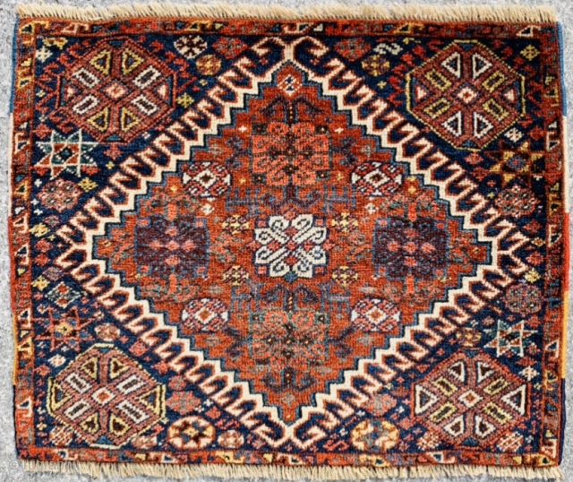 Very fine Qasgqai bagface fragment  circa 1870-size55x45cm                         