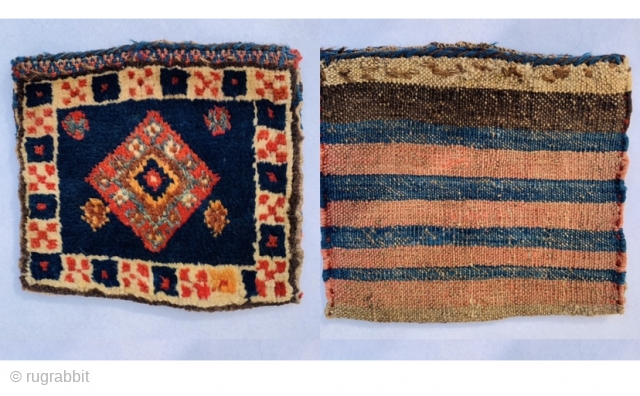 Lori Qashqai Gabbeh circa 1900 good condition,size 25x26cm                         