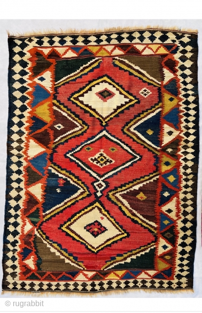 Beautiful Rare size Lori Qashqai Kilim circa 1880
all good natoral colors and very good condation size 155×120cm
                